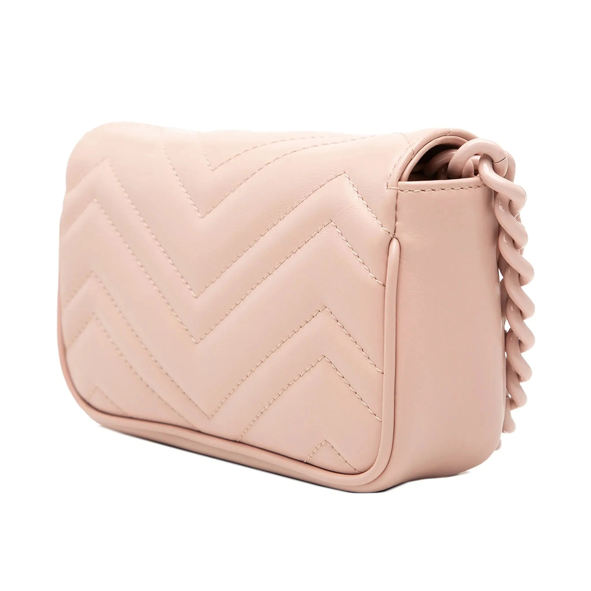 Gucci GG Marmont Leather Chain Belt Bag – Pink