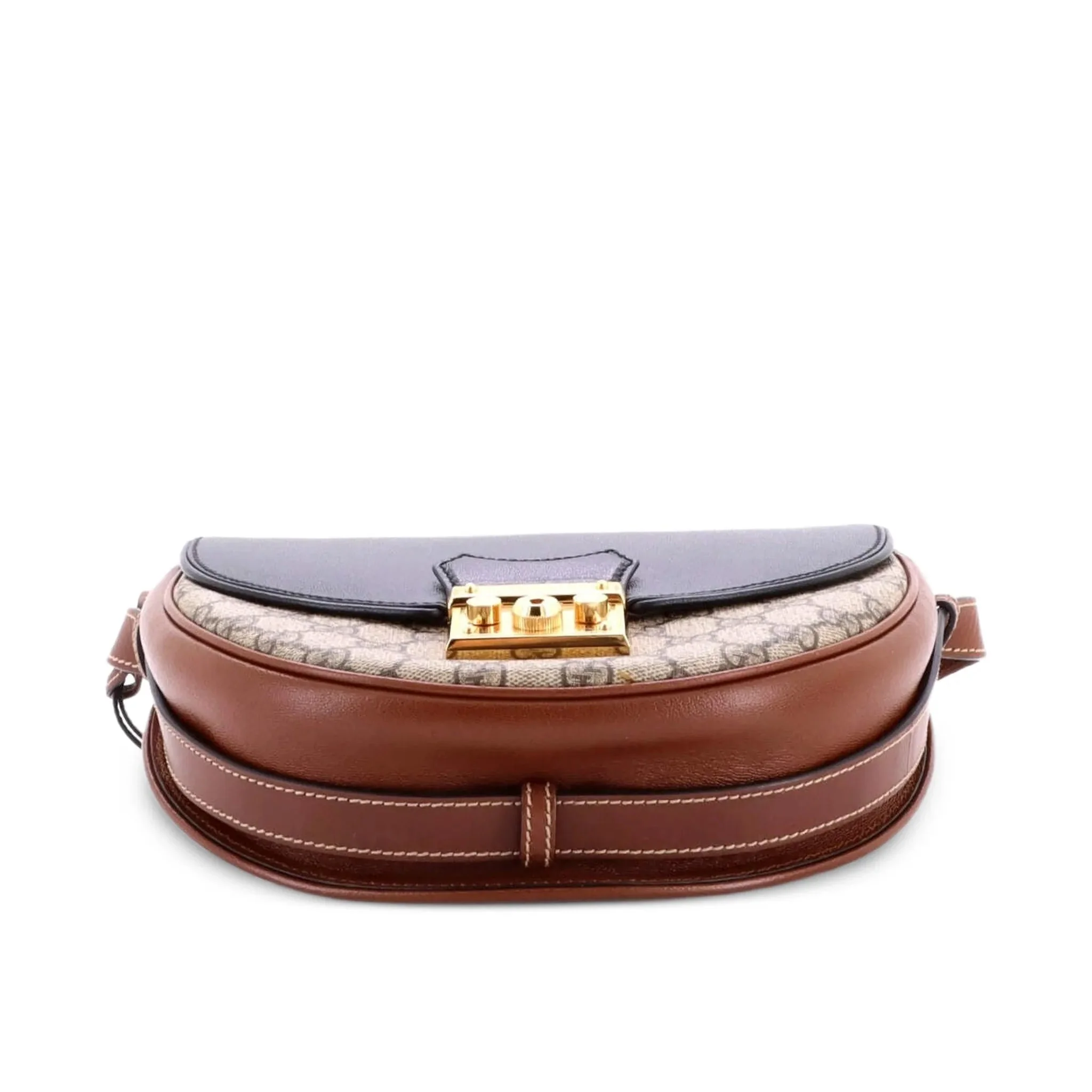 Gucci GG Pattern Padlock Shoulder Bag – Beige