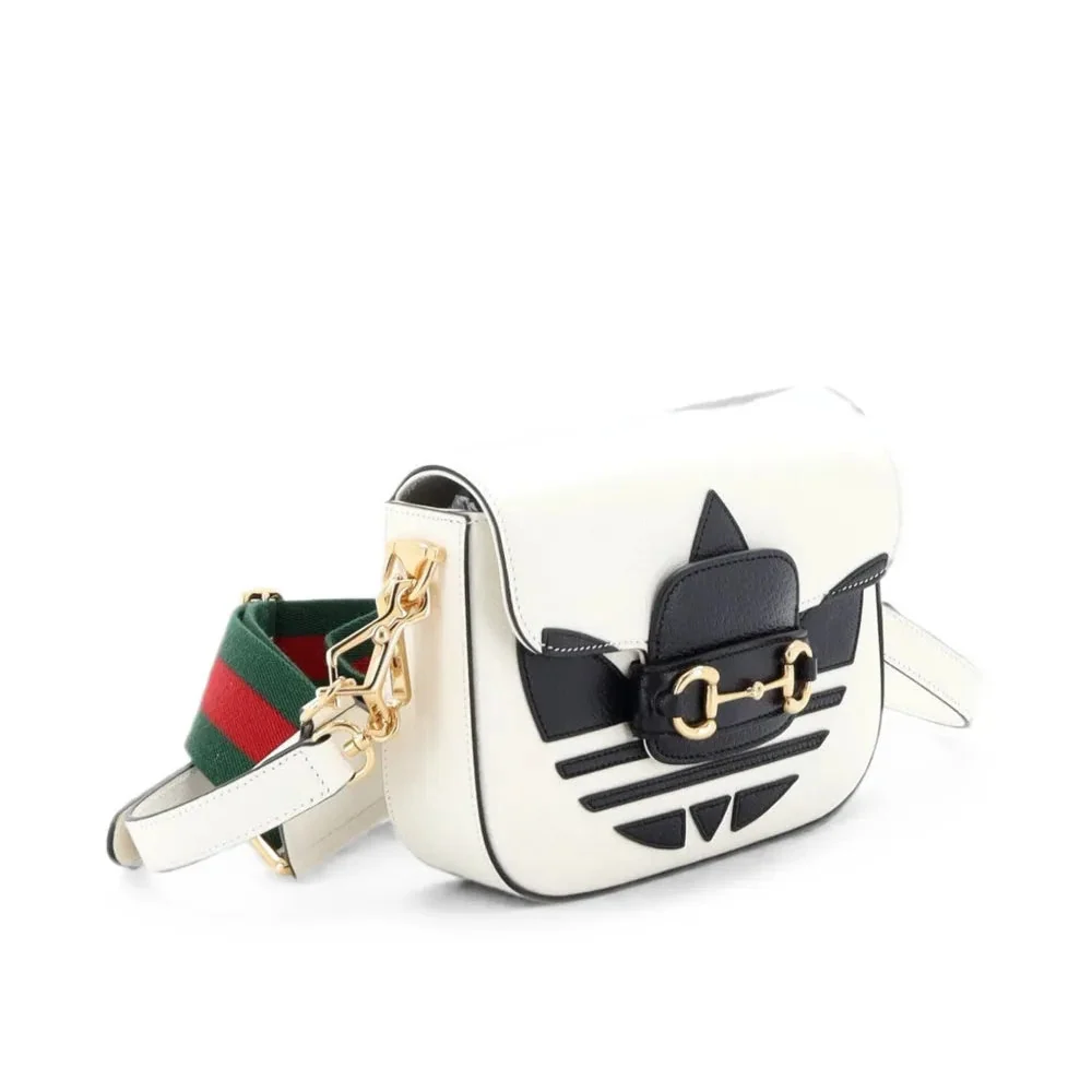 Gucci X Adidas Horsebit 1955 Mini Shoulder Bag – White