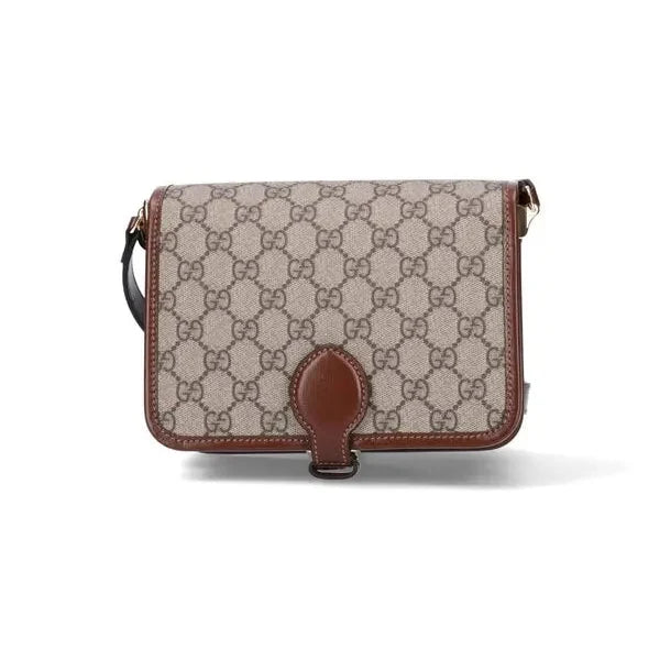Gucci GG Supreme Mini Interlocking Shoulder Bag – Beige