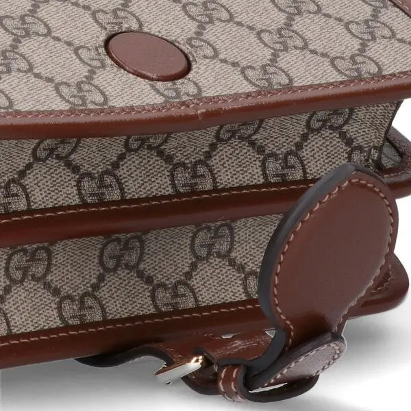 Gucci GG Supreme Mini Interlocking Shoulder Bag – Beige