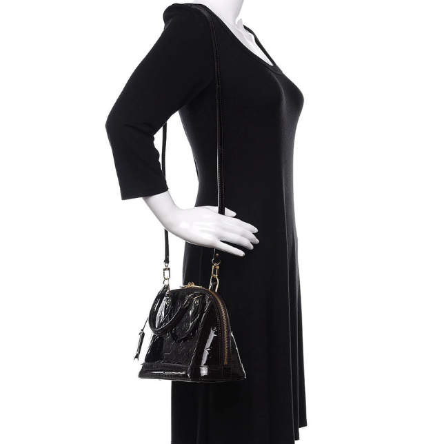 Louis Vuitton Vernis Monogram Alma BB Handbag - Black
