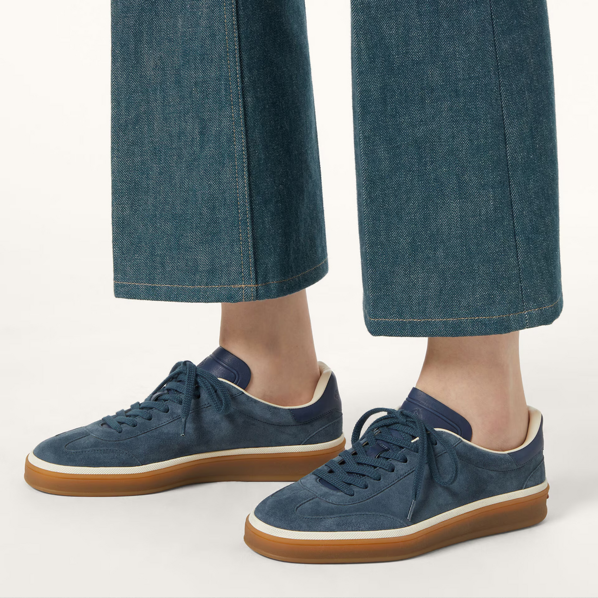 Loro Piana Tennis Walk Suede Calf Split Sneakers - Black Figs (W1CQ)