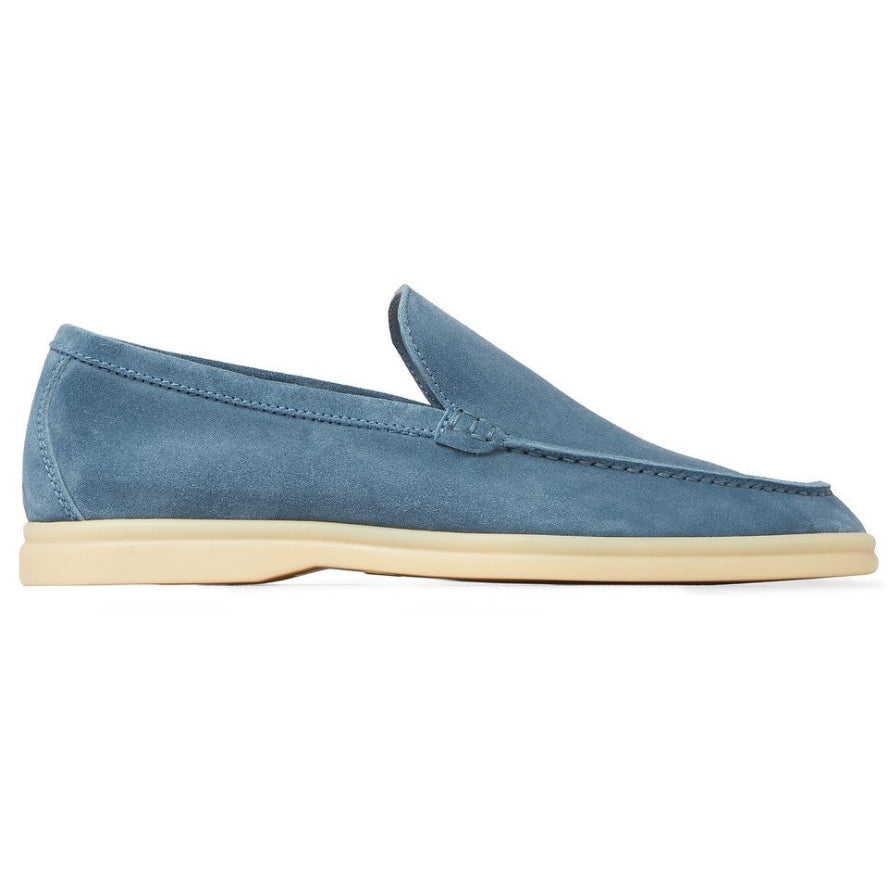 Loro Piana Summer Walk Suede Loafers - Blue (137)