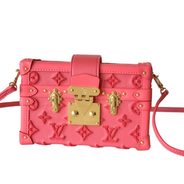 Louis Vuitton Monogram Tuffetage Petite Malle Shoulder Bag - Rose Fluo