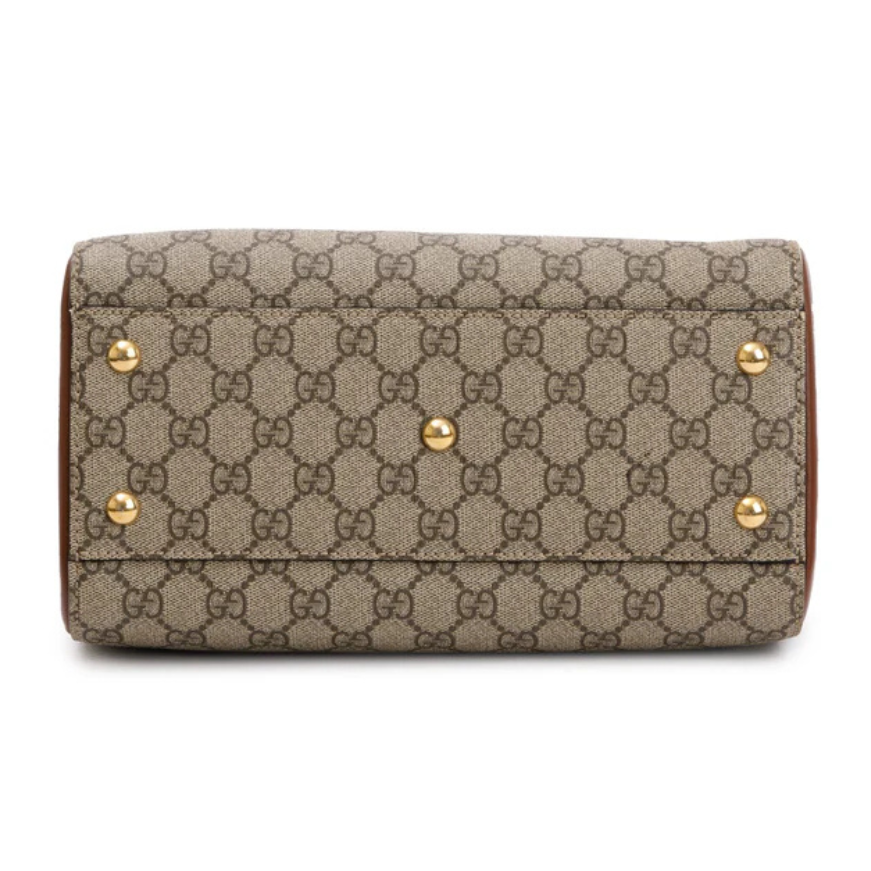 Gucci GG Supreme Canvas Small Boston Handbag - Beige