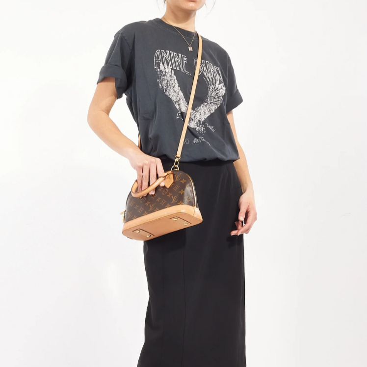 Louis Vuitton Alma BB Handbag - Chocolate Brown