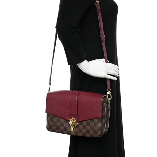 Louis Vuitton Damier Ebene Clapton Crossbody Shoulder Bag - Brown