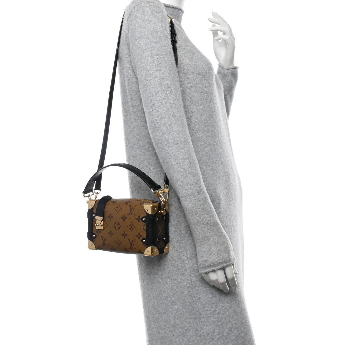 Louis Vuitton Reverse Monogram Side Trunk Bag - Brown