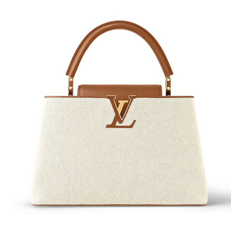 Louis Vuitton Taurillon Leather Capucines MM Handbag – Ecru Beige