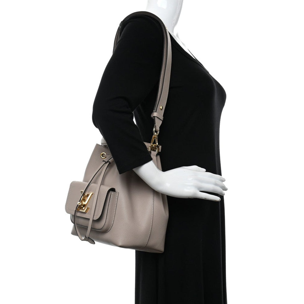 Louis Vuitton Lockme Bucket Shoulder Bag - Greige
