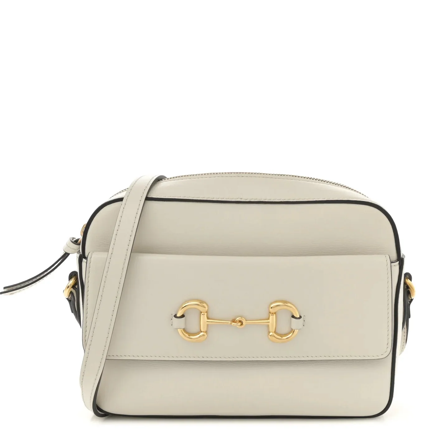 Gucci Horsebit 1955 Small Shoulder Leather Bag – Mystic White