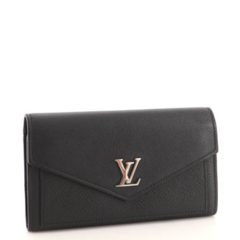 Louis Vuitton Leather Mylockme Wallet - Black