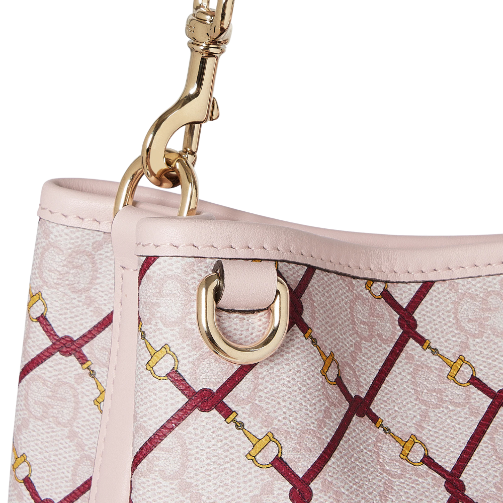 Gucci GG Emblem Small Bucket Bag – Pink