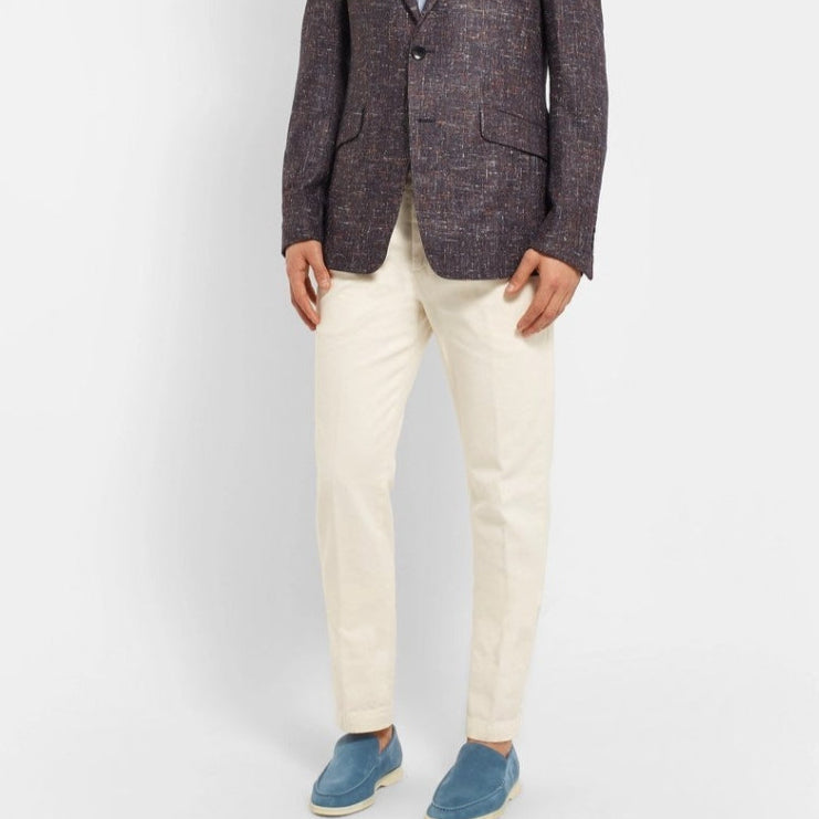 Loro Piana Summer Walk Suede Loafers - Blue (137)