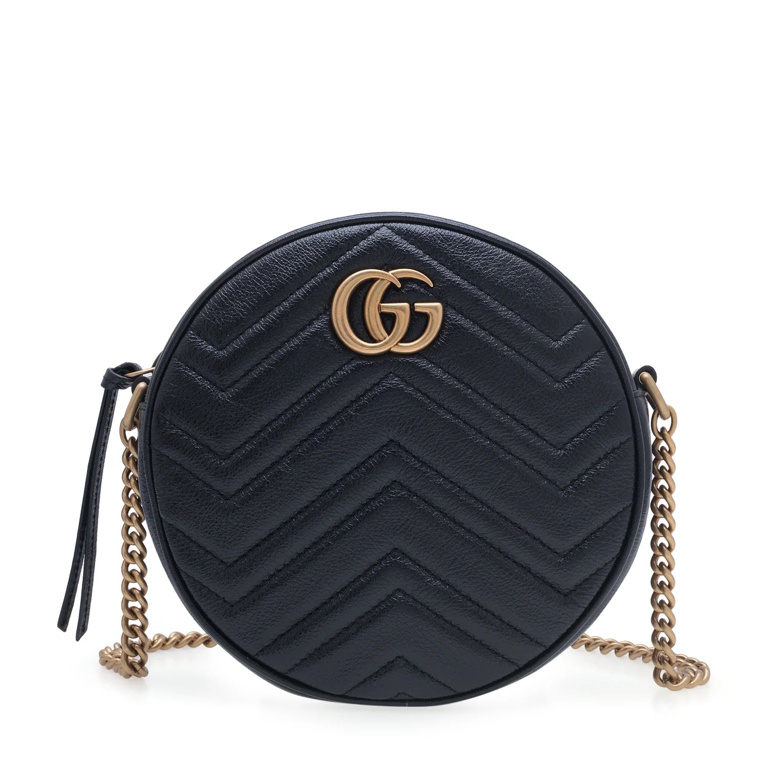 Gucci Azalea Marmont Round Mini Shoulder Bag – Black