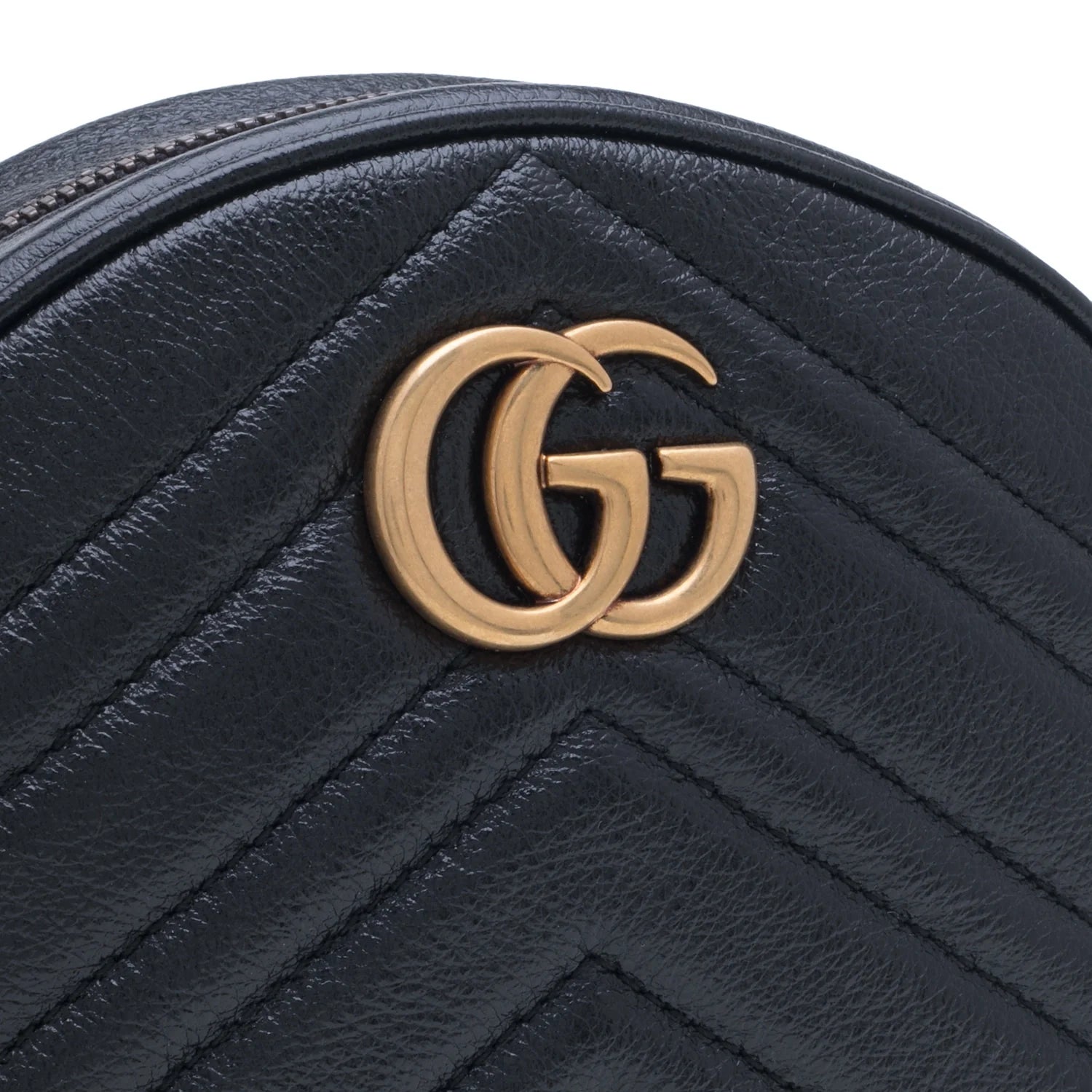 Gucci Azalea Marmont Round Mini Shoulder Bag – Black