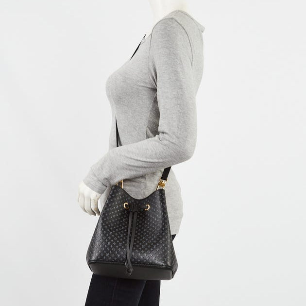 Louis Vuitton Nanogram Embossed Neonoe BB Shoulder Bag - Black