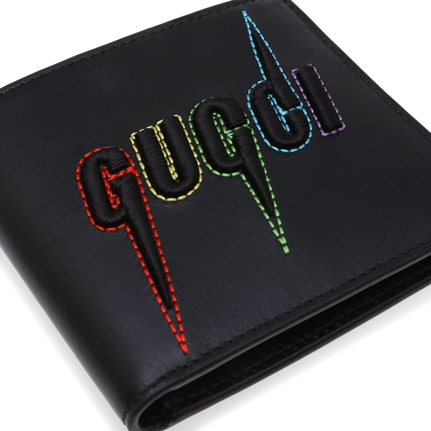 Gucci Blade Embroidery Leather Wallet – Black