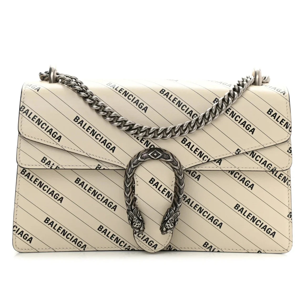 Gucci X Balenciaga Calfskin Dionysus Small Shoulder Bag – White