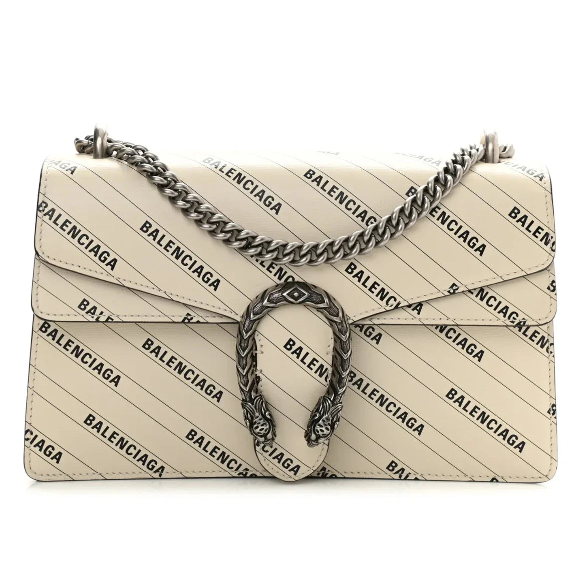 Gucci X Balenciaga Calfskin Dionysus Small Shoulder Bag – White
