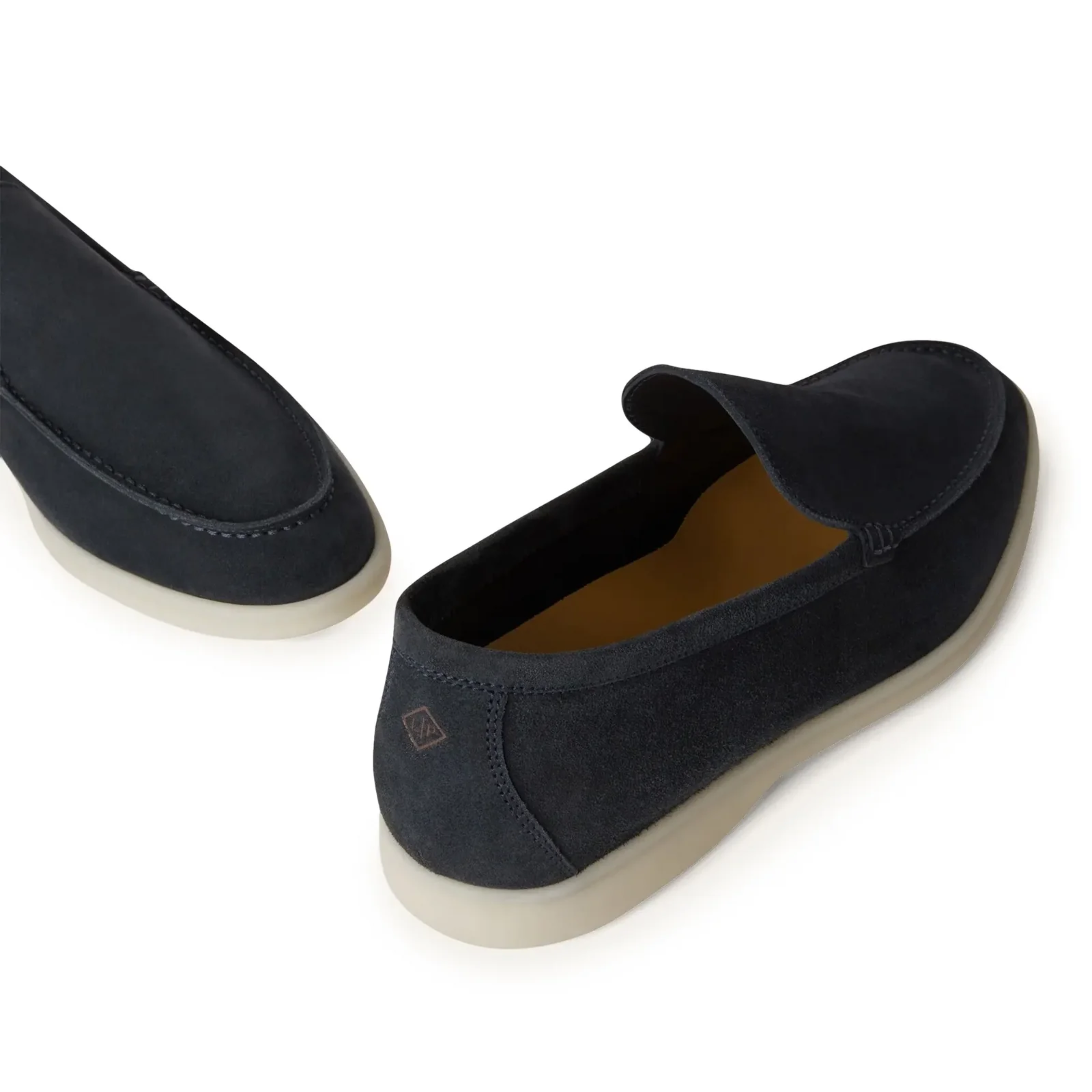 Loro Piana Summer Walk Suede Loafers - Dark Gray