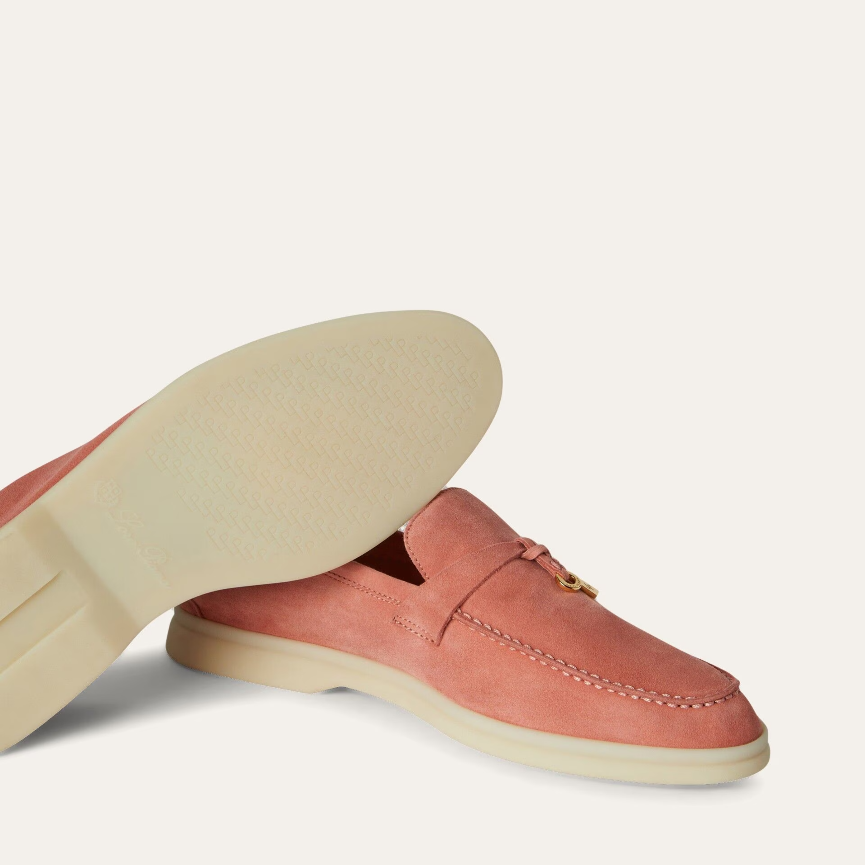 Loro Piana Summer Charms Walk Suede Loafers - Wild Mauve