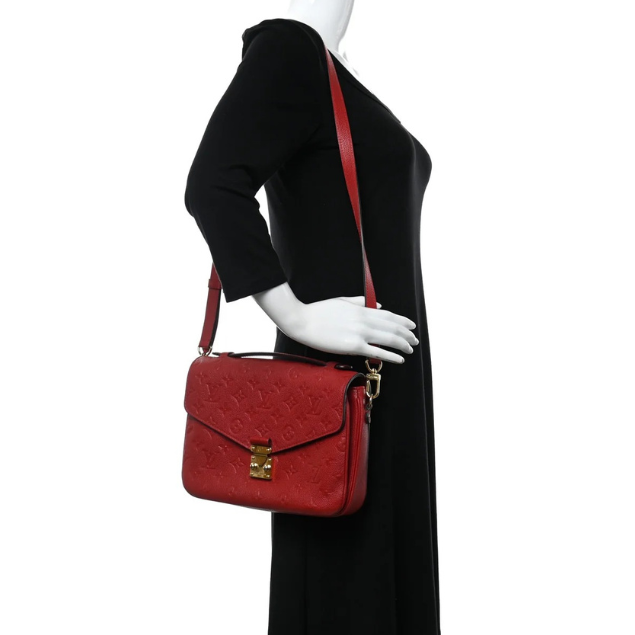 Louis Vuitton Monogram Empreinte Pochette Metis Handbag - Cherry