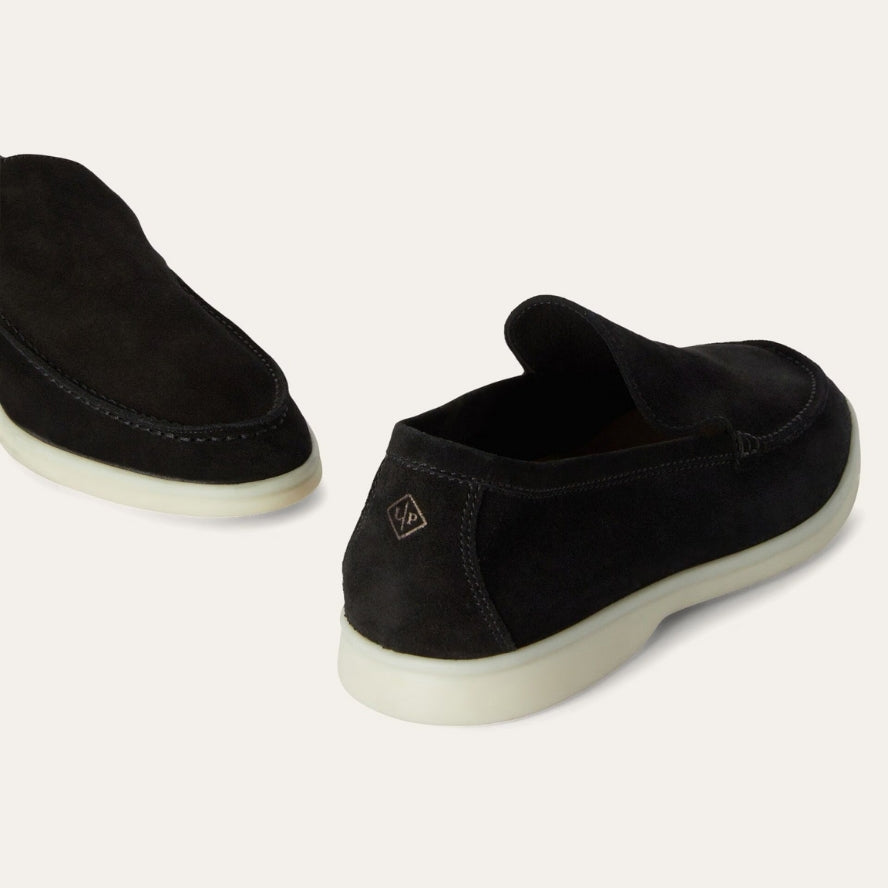 Loro Piana Summer Walk Suede Loafers - Black (132)
