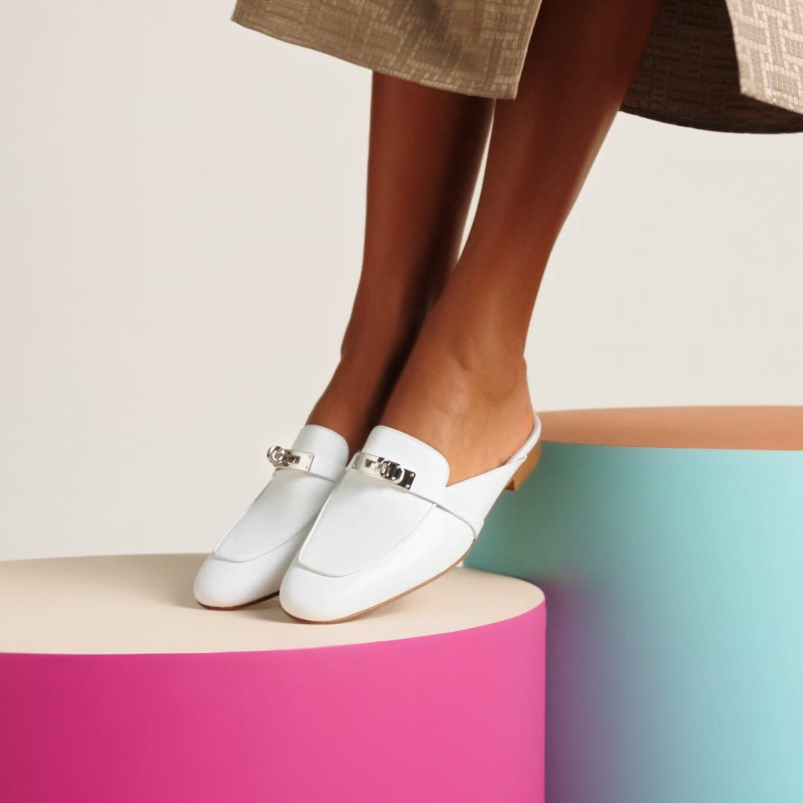 Hermes Oz Mule - Blanc