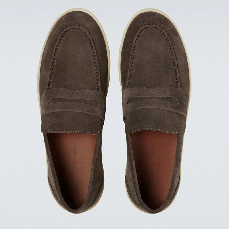 Loro Piana Ultimate Walk Suede Loafer - Dark Brown (213)