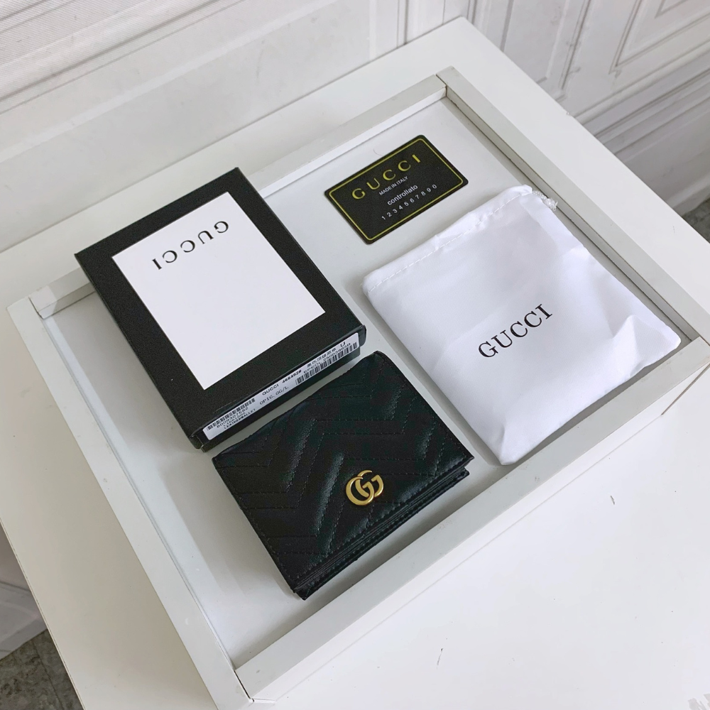 Gucci GG Marmont Card Case Wallet – Black