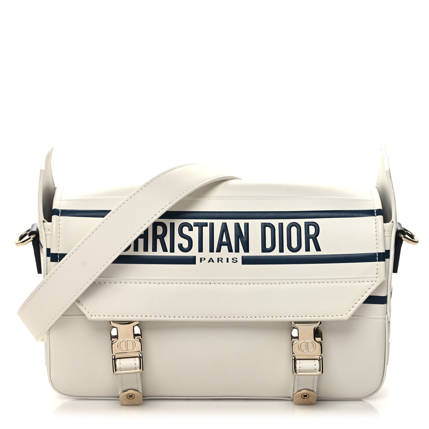 Dior Small Diorcamp Calfskin Bag - White