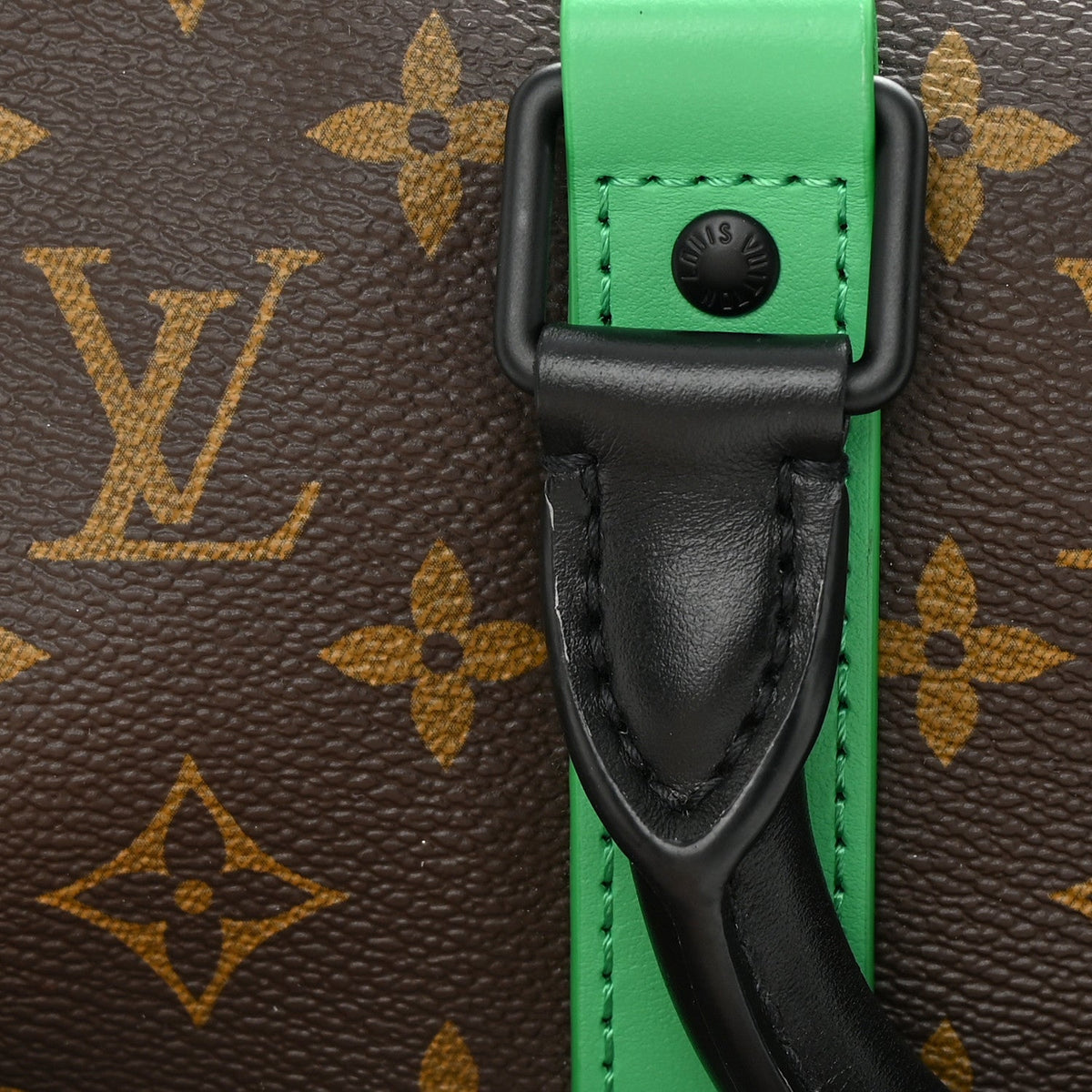 Louis Vuitton Monogram Macassar Keepall Bandoulière 25 Shoulder Bag - Minty Green