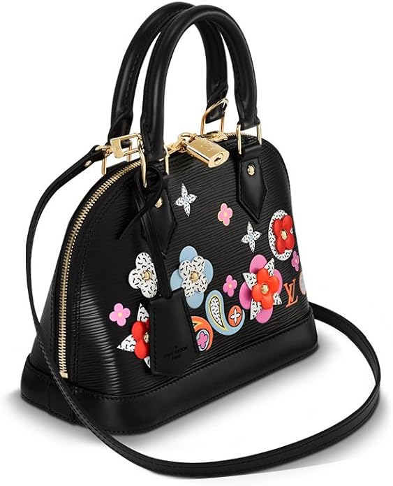 Louis Vuitton Blooming Flowers Epi Alma BB Handbag - Black