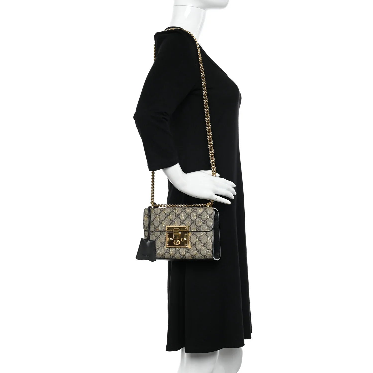 Gucci Bees Padlock Small Shoulder Bag – Beige