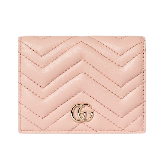 Gucci GG Marmont Card Case Wallet – Light Pink