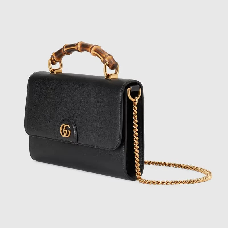 Gucci Diana Mini Top Handle Crossbody Bag – Black