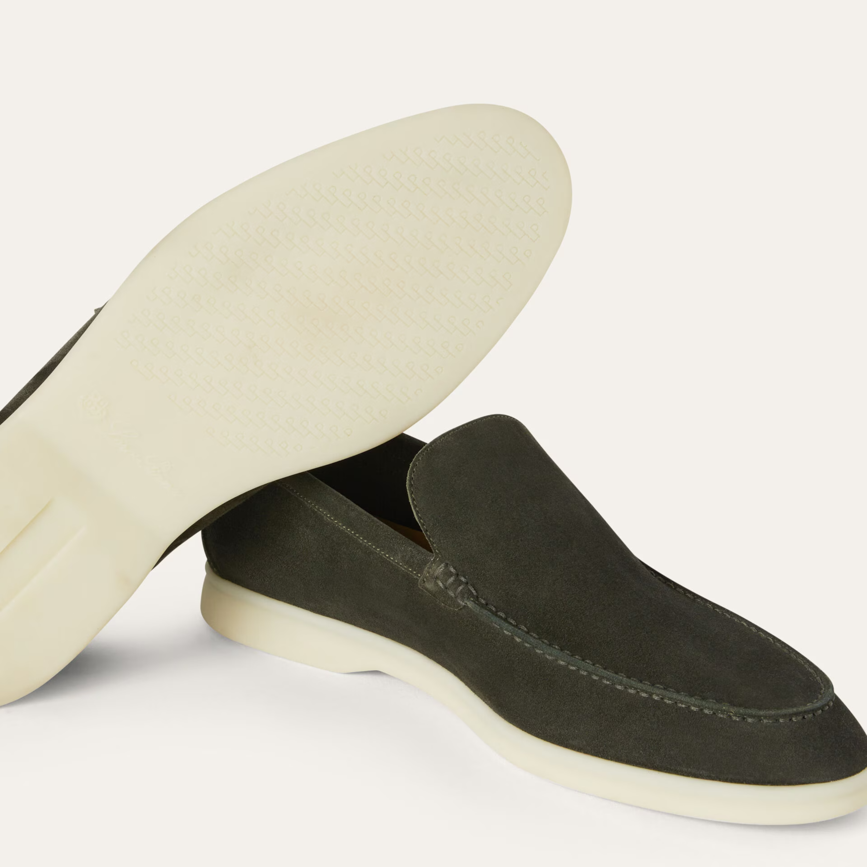 Loro Piana Summer Walk Suede Loafers - Mimetico (50ZK)
