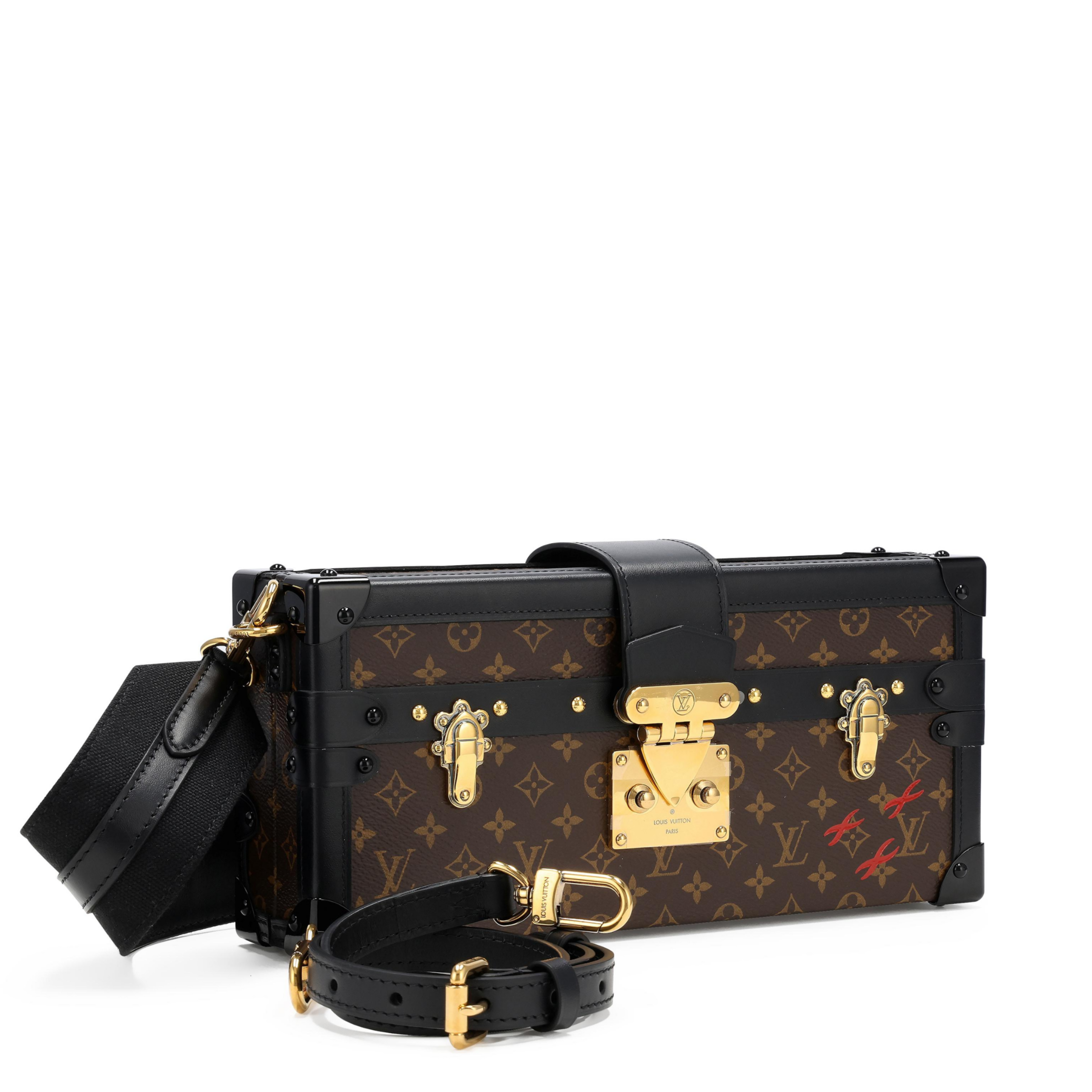 Louis Vuitton Petite Malle East West Trunk Bag - Brown
