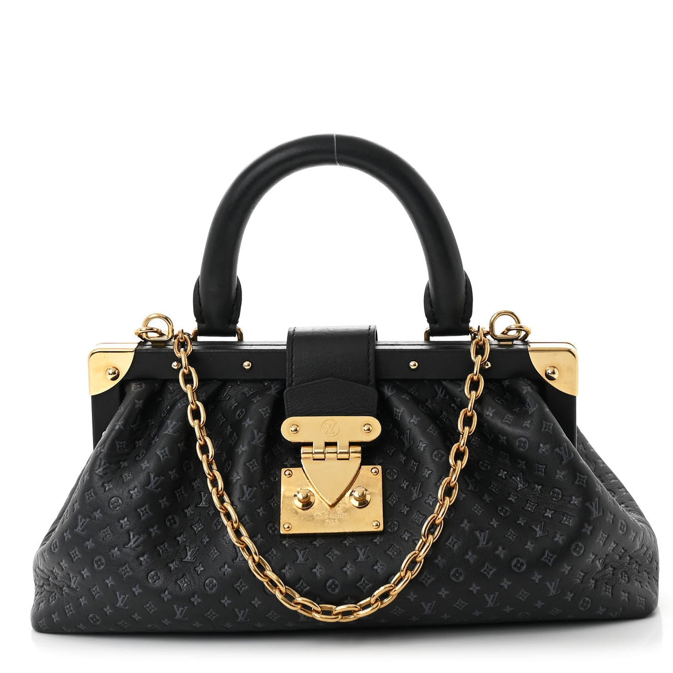 Louis Vuitton Calfskin Monogram Clutch Bag – Black