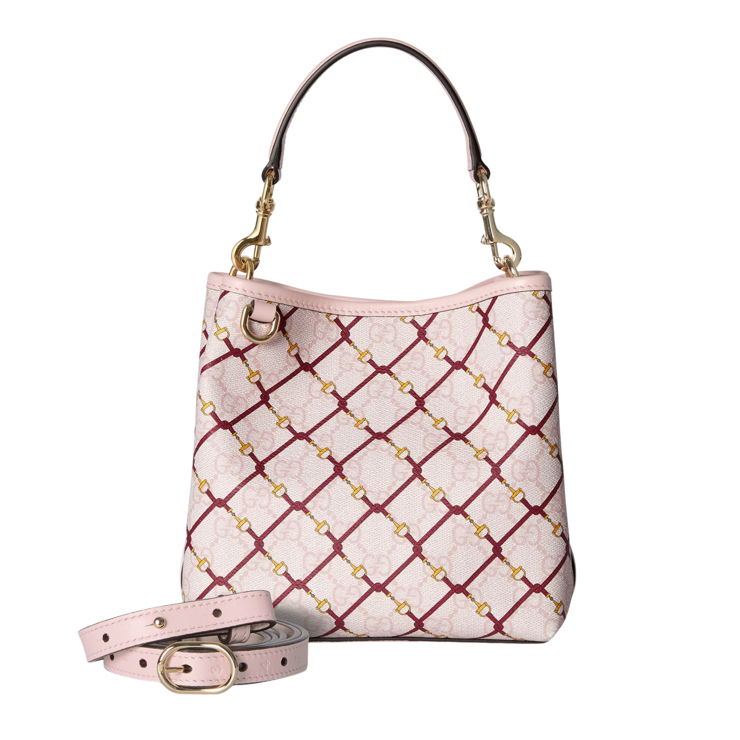Gucci Emblem Small Bucket Bag – Pink