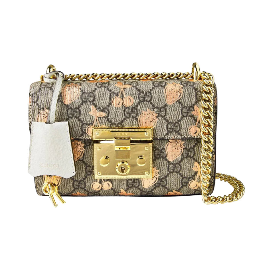 Gucci Padlock Small Berry Shoulder Bag – Beige