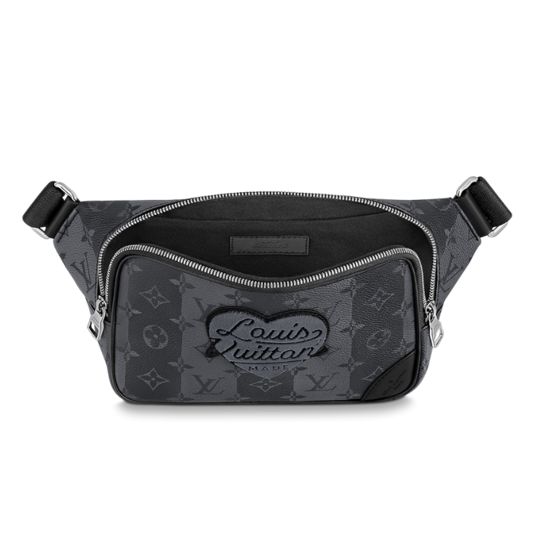 Louis Vuitton x NIGO Monogram Eclipse LV Heart Sling Bag - Black