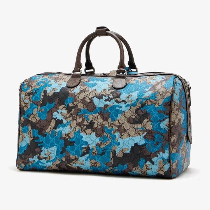 Gucci GG Small Duffle Bag – Camouflage Blue