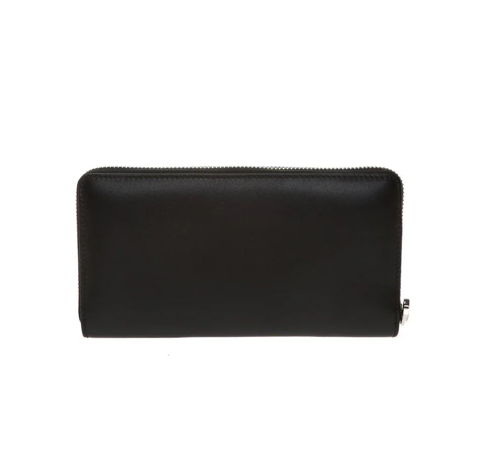 Gucci Long Wallet Embroidery Leather Pouch – Black