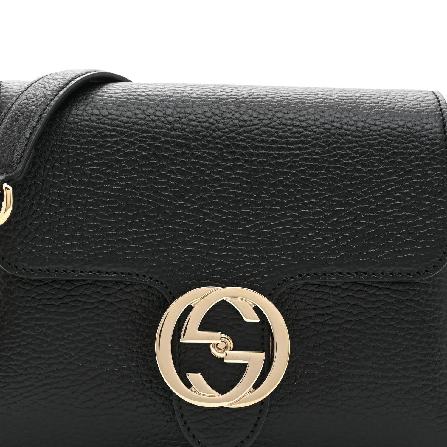Gucci Dollar Interlocking Chain Bag – Black