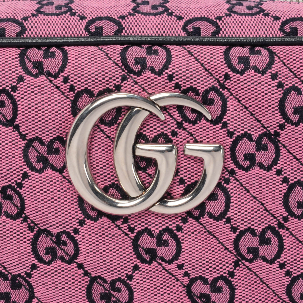 Gucci GG Canvas Quilted Marmont Shoulder Bag – Pink