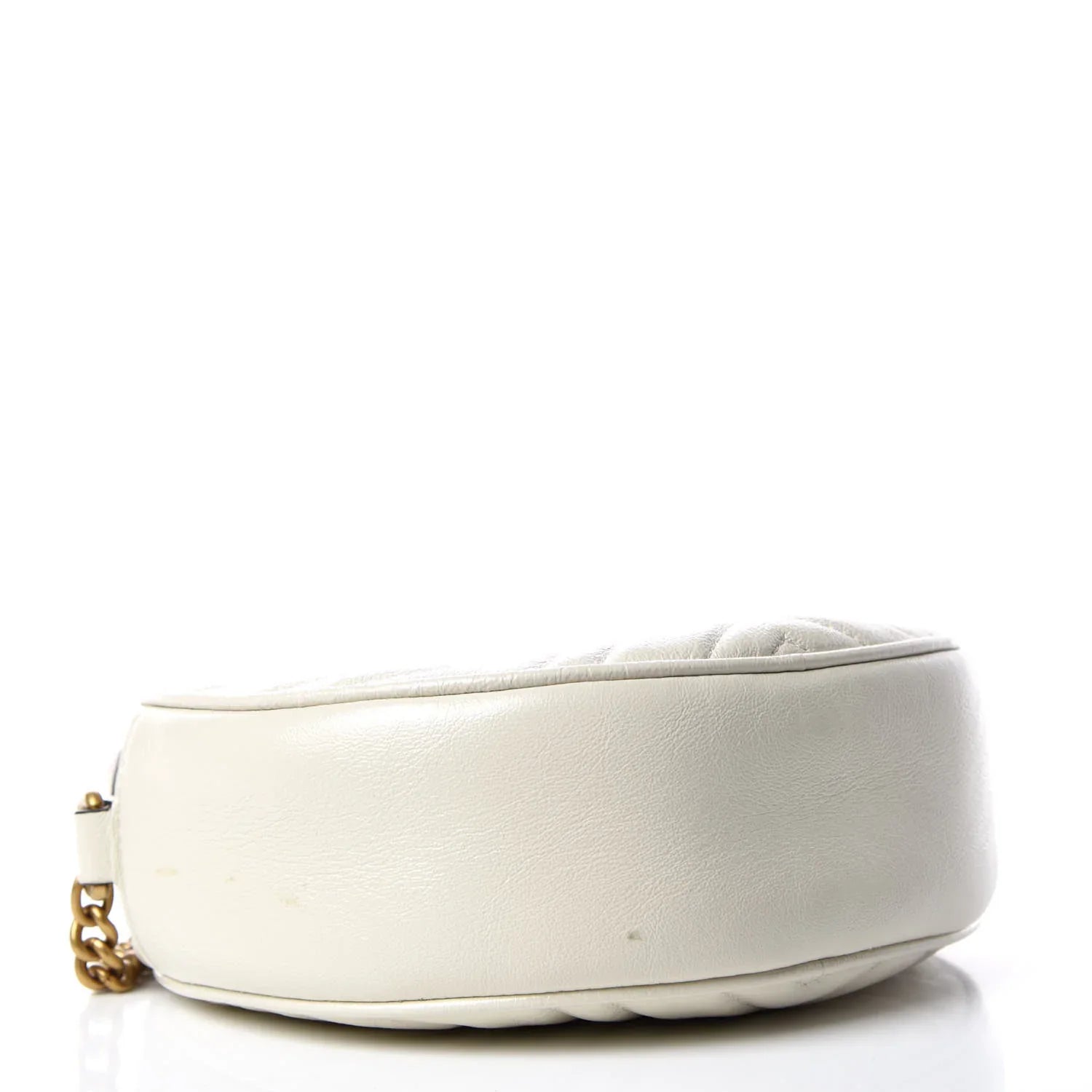 Gucci Azalea Marmont Round Mini Shoulder Bag – White