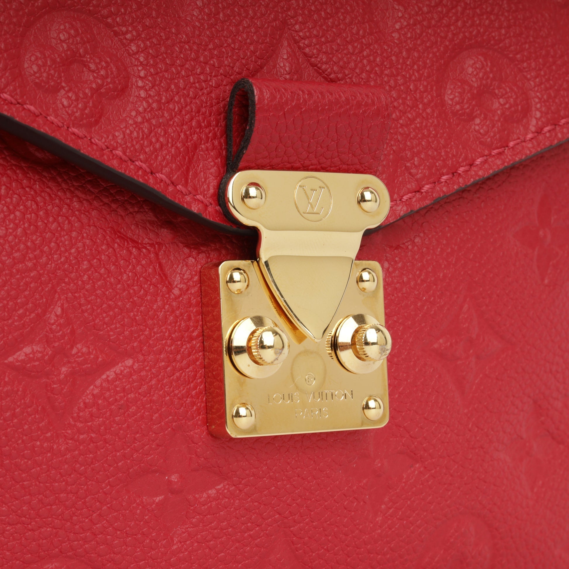 Louis Vuitton Monogram Empreinte Pochette Metis Handbag - Cherry